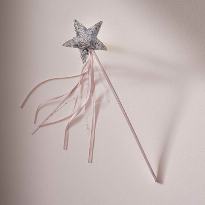 Pink & Silver Magic Fairy Princess Star Costume Wand