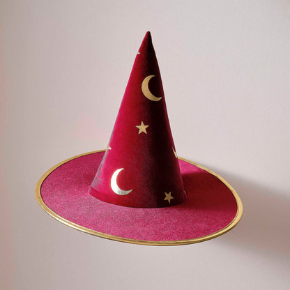 Red Velvet Magic Wizard Childrens Costume Hat