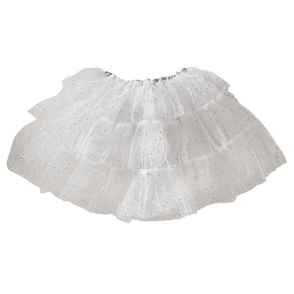 White & Silver Snow Princess Fairy Costume Tutu