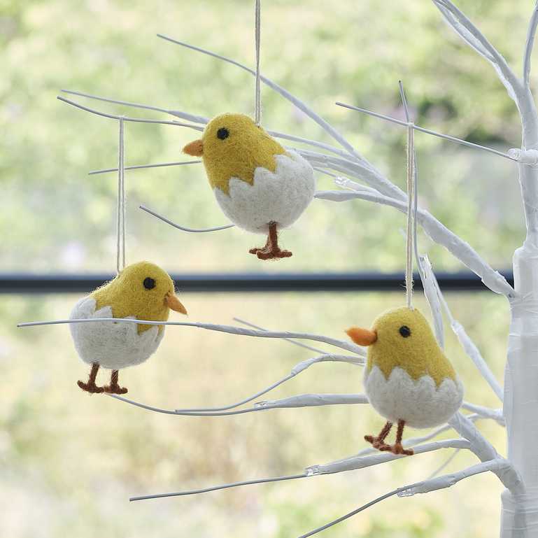 Felt Easter Egg Little Chickens Tree Decorations