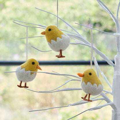 Felt Easter Egg Little Chickens Tree Decorations