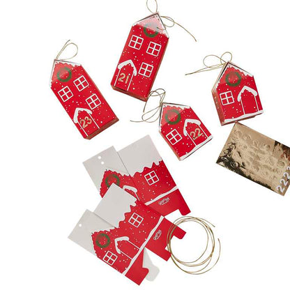 Fill Your Own DIY Christmas House Boxes Advent Calendar