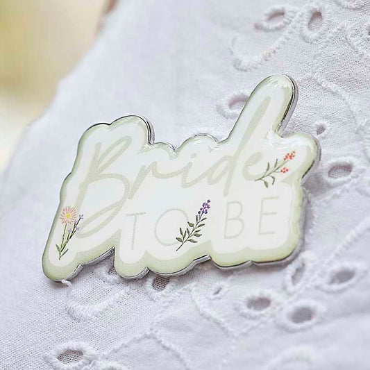 Floral Bride To Be Badge