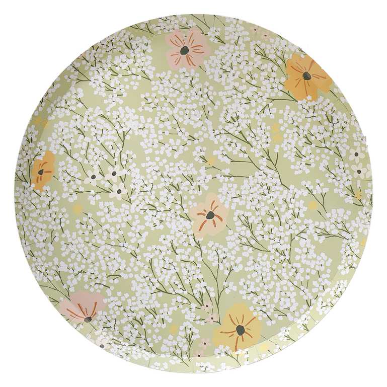 Pastel Floral Flower Paper Party Plates