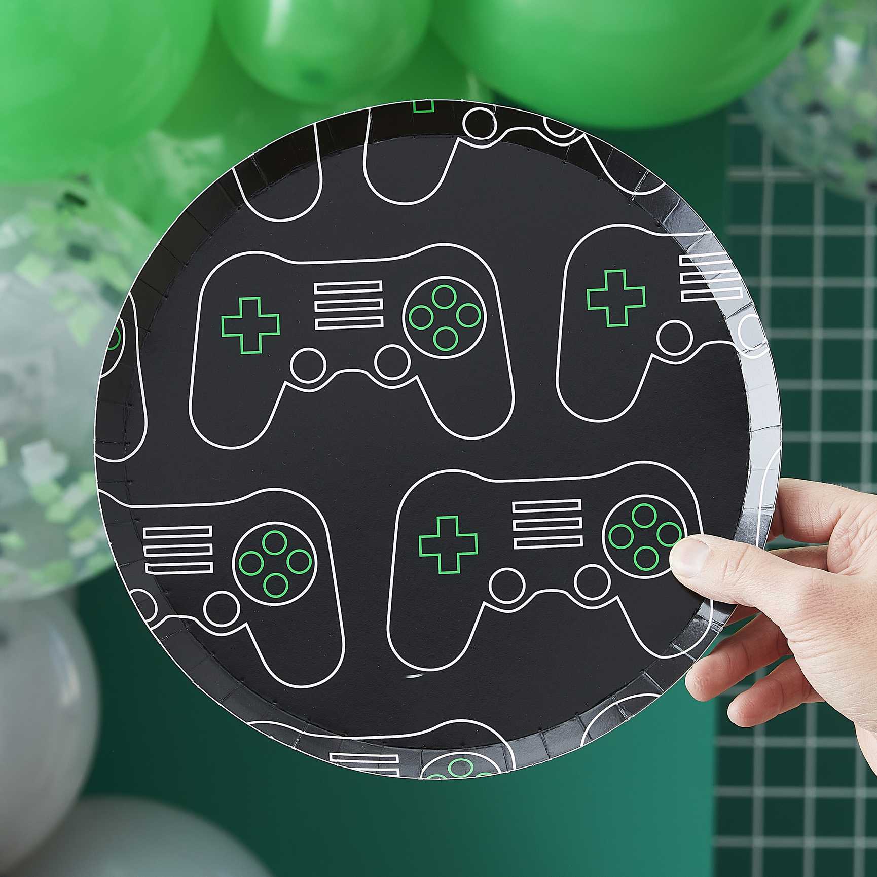 gamer xbox playstation controller birthday party theme paper party plates for kids boys birthday party theme idea