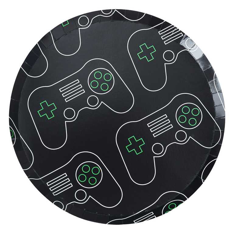 gamer xbox playstation controller birthday party theme paper party plates for kids boys birthday party theme idea