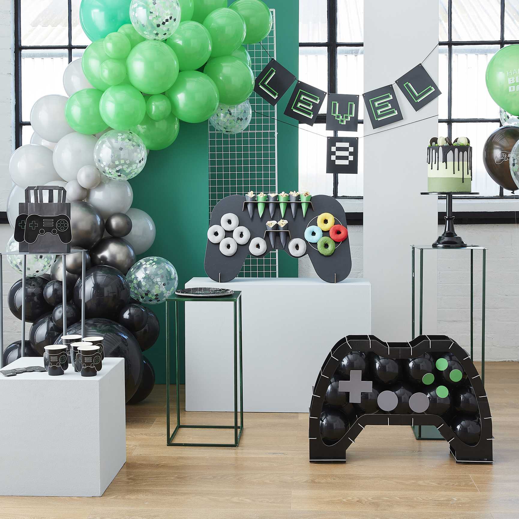 gamer xbox playstation controller birthday party theme paper party plates for kids boys birthday party theme idea