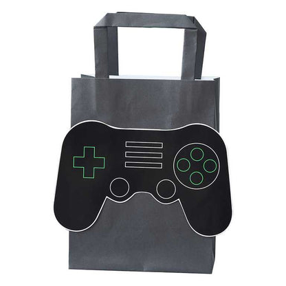 gamer themed birthday party bags with a pop out game controller design