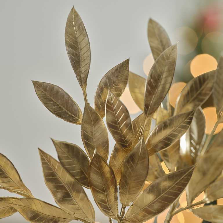 Gold Christmas Foilage Decoration Stems