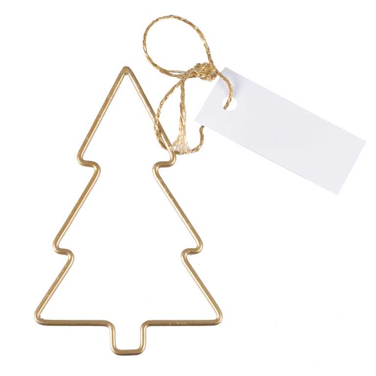 Gold Metal Christmas Tree Name Place Cards