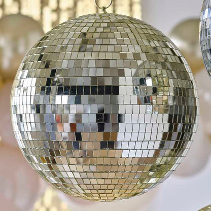 Gold Mirror Large Hanging Disco Ball