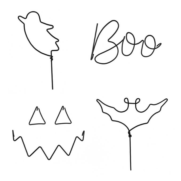 Halloween Pumpkin Wire Decorations