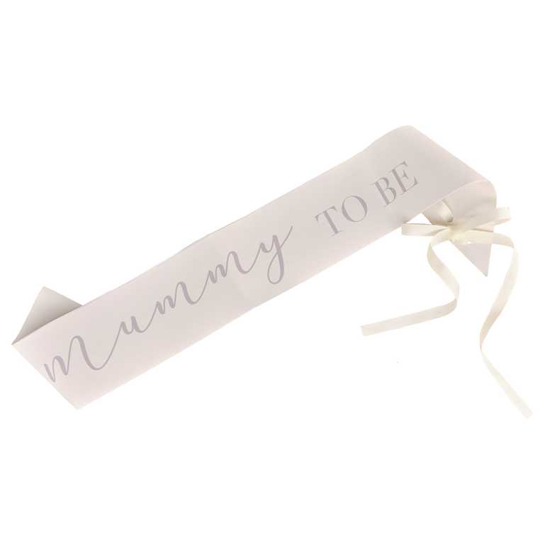 cream neutral mummy to be baby shower gender reveal sash