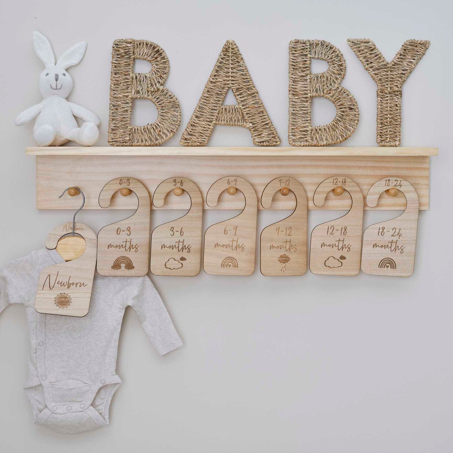 Wooden Baby Shower Baby Clothes Hangers