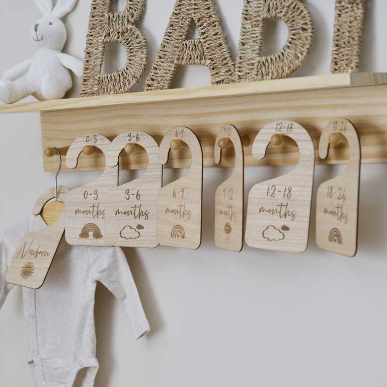 Wooden Baby Shower Baby Clothes Hangers