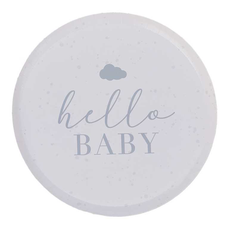 hello baby gender neautral cream nude baby shower gender reveal paper party plates