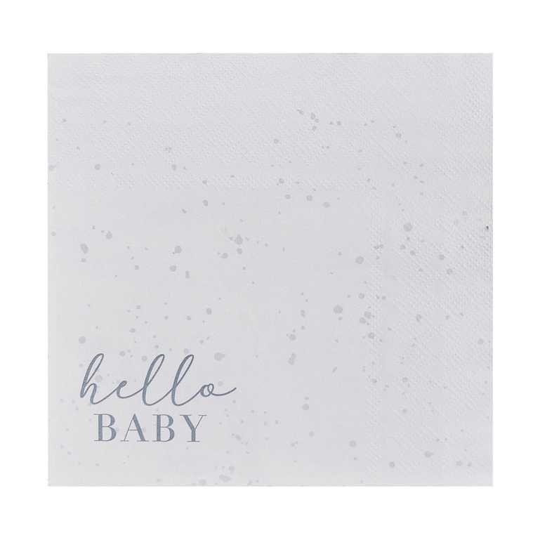 Eco-Friendly Hello Baby Paper Party Napkin Serviettes