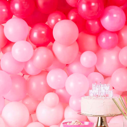 Hot Pink Light Pink Balloon Wall Backdrop