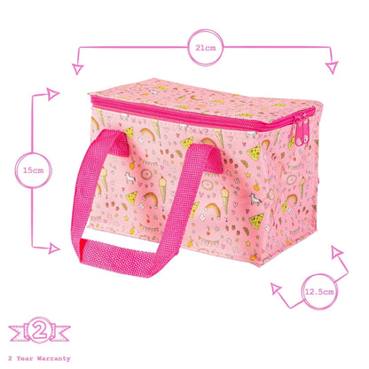 Pink Party Food Mini Lunch Box Insulated Bag