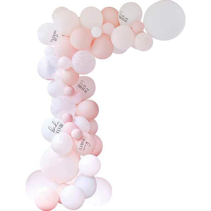 Pink & White Team Bride Hens Party Bachelorette Balloon Garland Kit