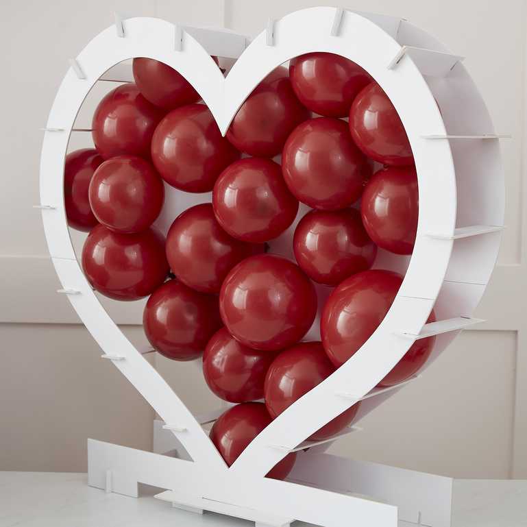 Love Heart Shaped Balloon Mosaic Stand