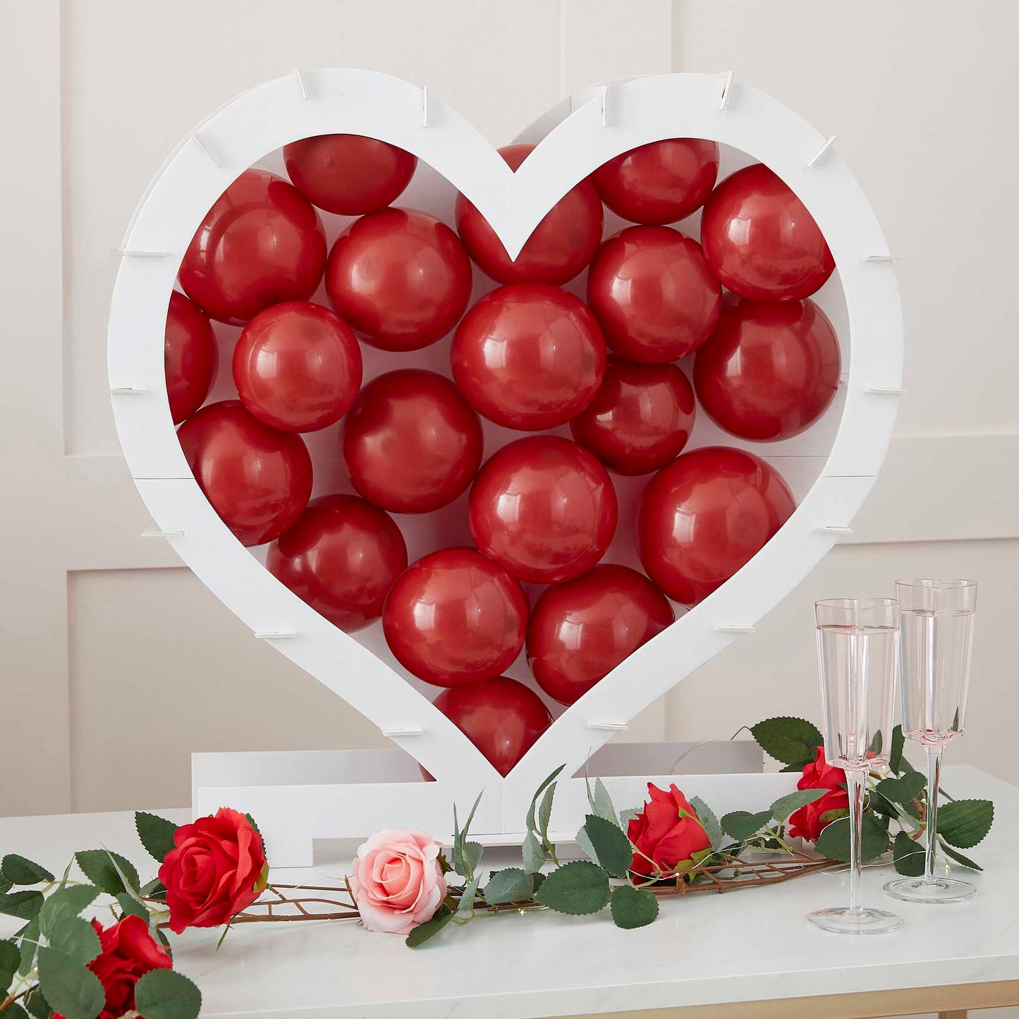 Love Heart Shaped Balloon Mosaic Stand