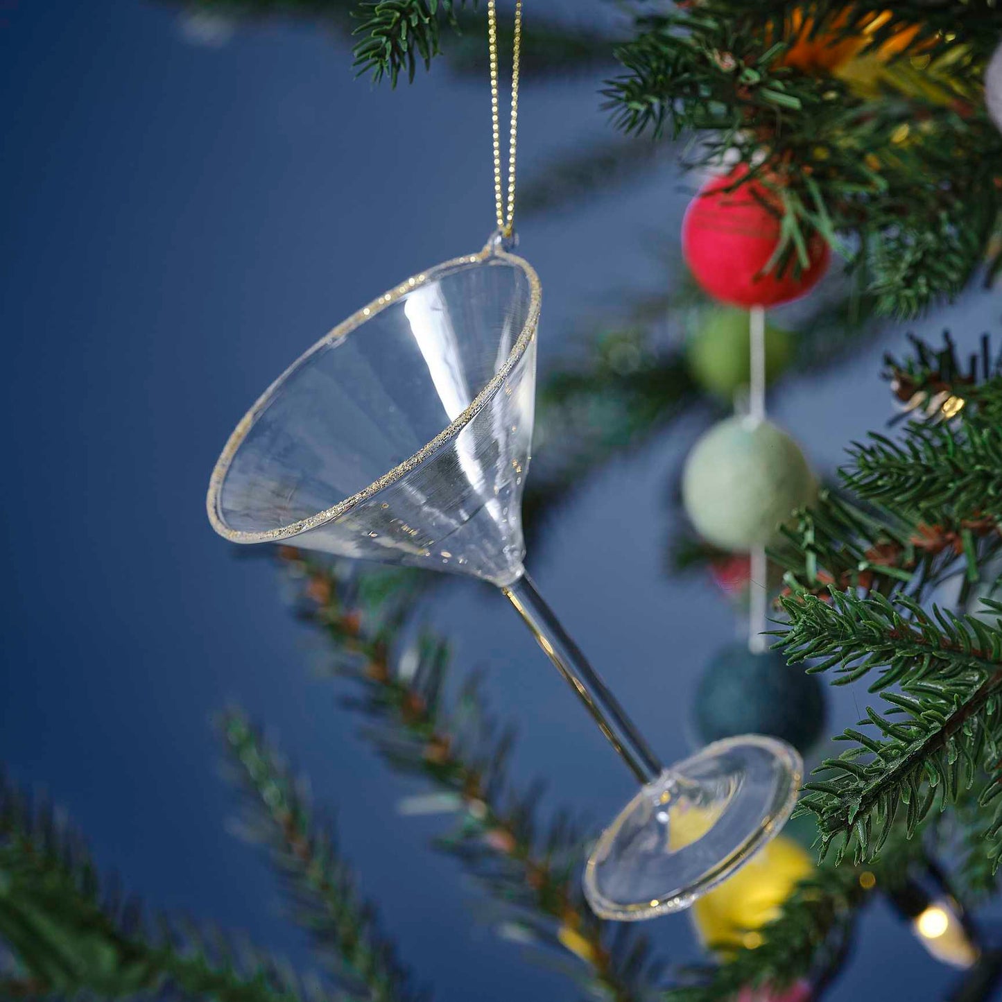 Martini Glass Christmas Tree Hanging Decoration