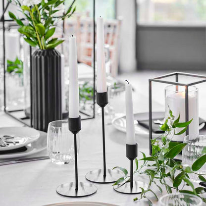 Matte Black Contemporary Wedding Candle Holders