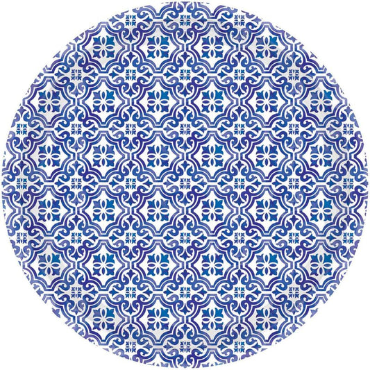 Mediterranean Paper Party Plate 23cm Pk8