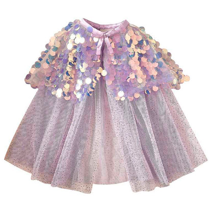 Mermaid Sequin Kids Cape Costume