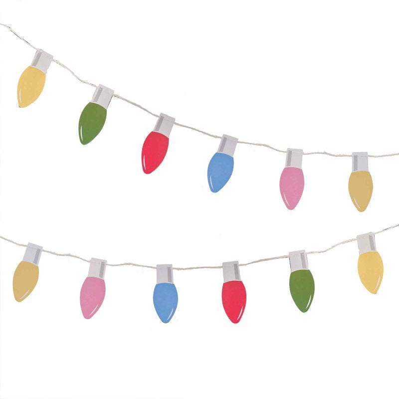 Merry Little Christmas Lights Bunting Decoration