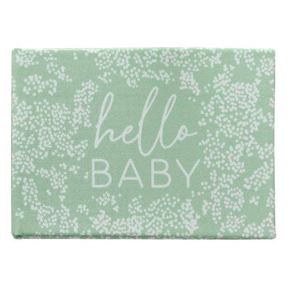 Mint Green Floral Fabric Baby Shower Photo Album