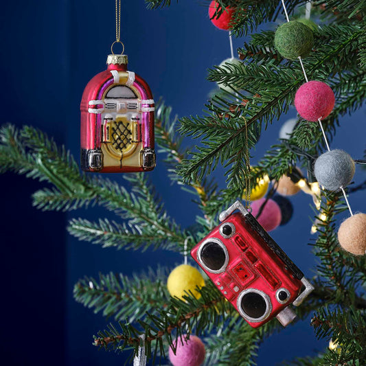 Novelty Retro Music Christmas Tree Decorations Set