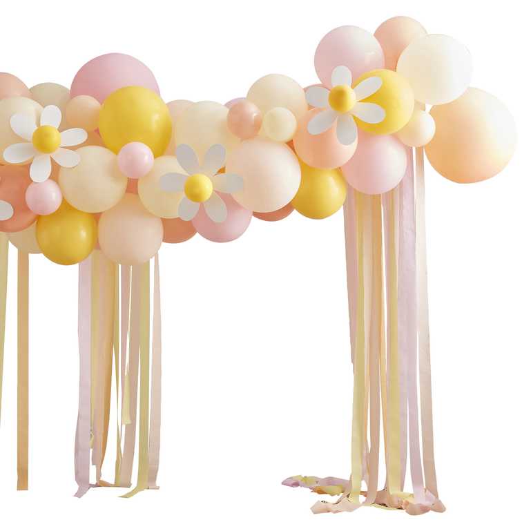 Pastel Daisy Flower Balloon Garland Arch Kit