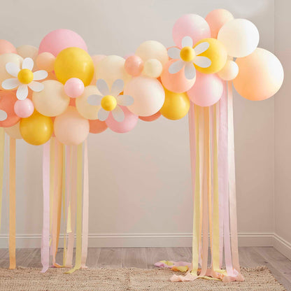 Pastel Daisy Flower Balloon Garland Arch Kit