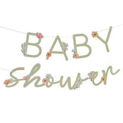 Floral Baby Shower Bunting Banner