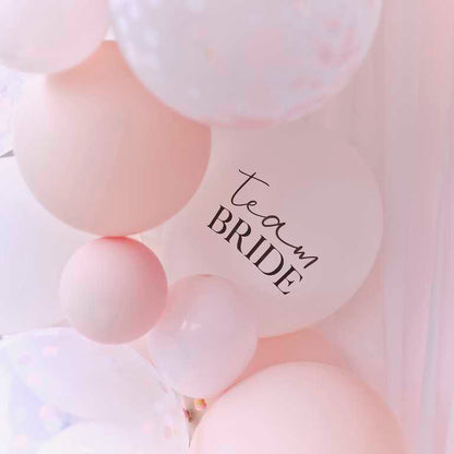 Pink & White Team Bride Hens Party Bachelorette Balloon Garland Kit