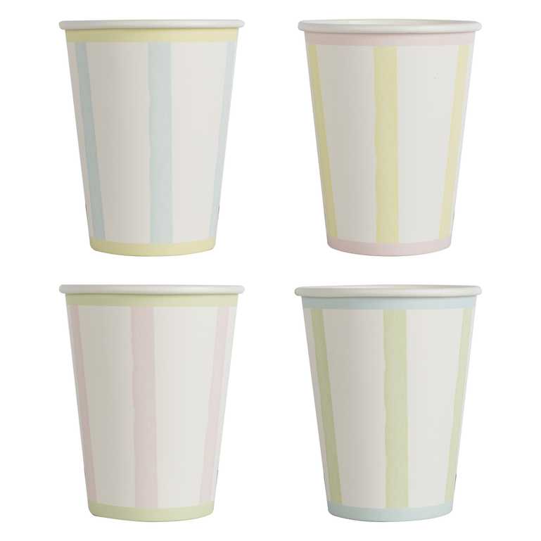 Pastel Stripes Paper Party Cups