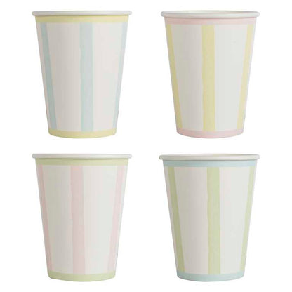 Pastel Stripes Paper Party Cups