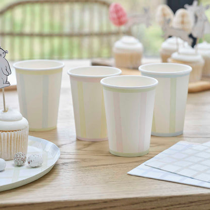 Pastel Stripes Paper Party Cups