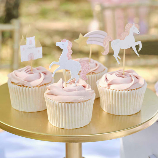 Princess Birthday Party Theme Cupcake Toppers