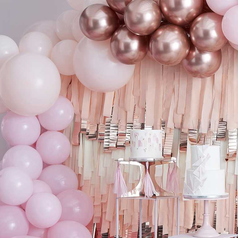 Pink & Rose Gold DIY Balloon Garland Arch Kit