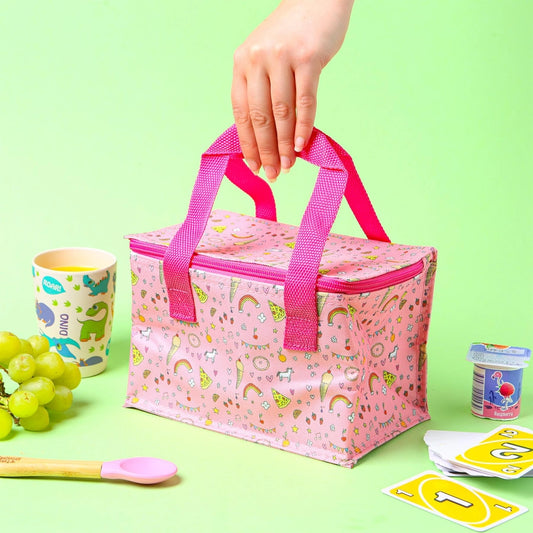 Pink Party Food Mini Lunch Box Insulated Bag