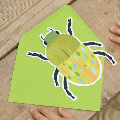 Pop Out Bug & Insect Beetle Birthday Party Invitations