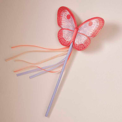 Red & Lilac Kids butterfly Costume Wand