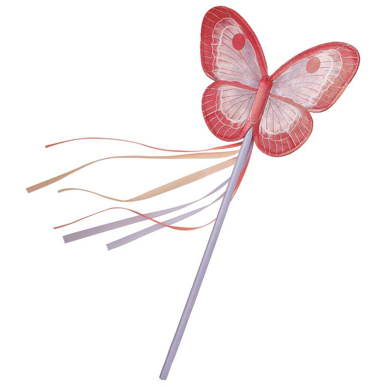 Red & Lilac Kids butterfly Costume Wand