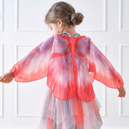 Red & Lilac Kids Butterfly Wings Costume