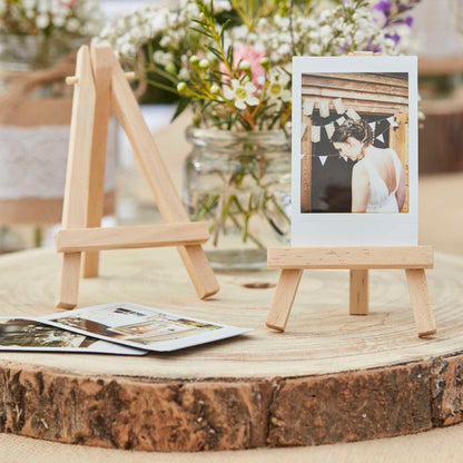 Rustic Wedding Mini Wooden Easels