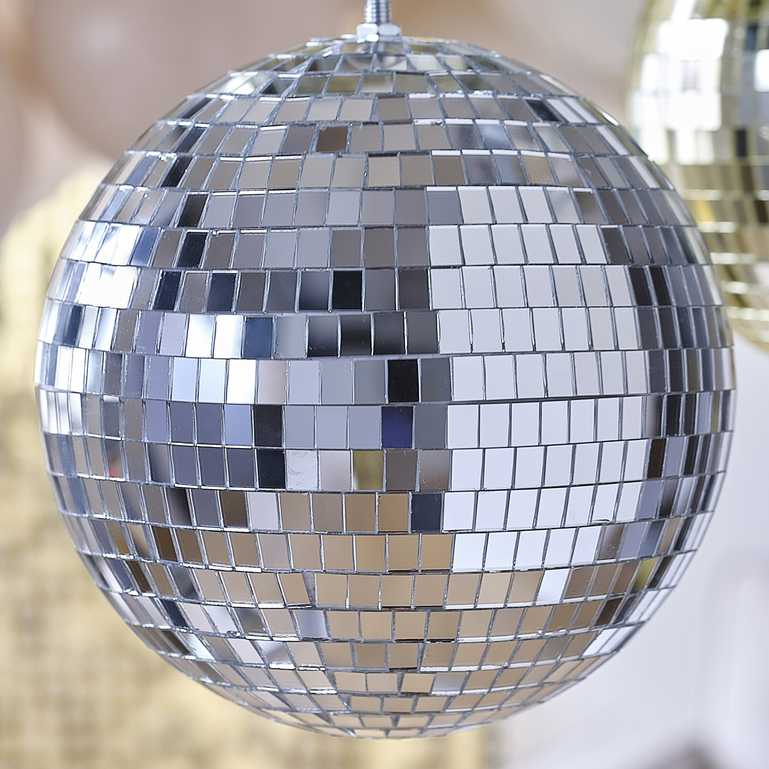 Silver Mirror Medium Hanging Disco Ball