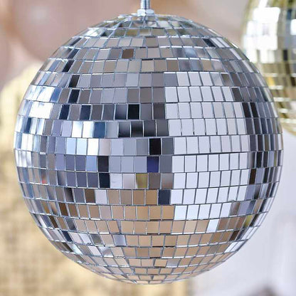 Silver Mirror Medium Hanging Disco Ball